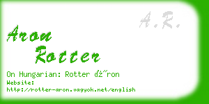 aron rotter business card